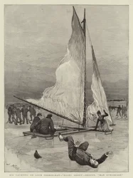 Eissegeln auf Loch Cobbinshaw, Bereit, Ergebnis, Mann über Bord